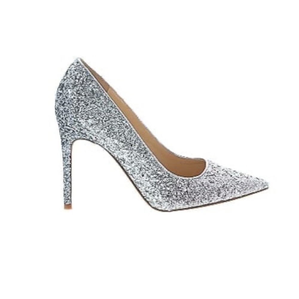 Michael Kors Silver Glitter Heels | Size 7M | Party Pumps